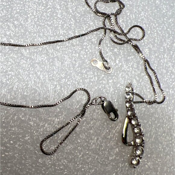 Sterling Silver Infinity Cubic Zirconia Pendant Necklace 925 Sun Jewelry Box Cha - Picture 5 of 15